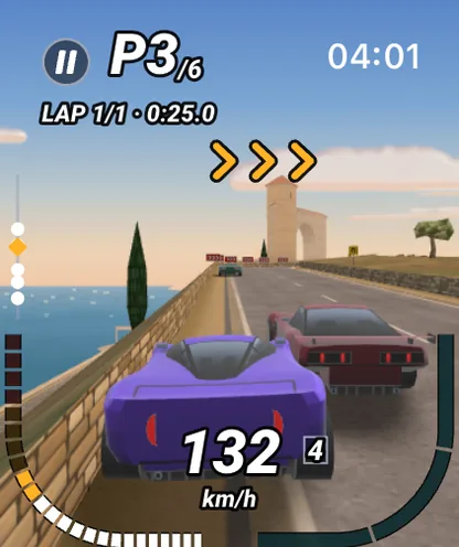 Speedrist racing on a coast road